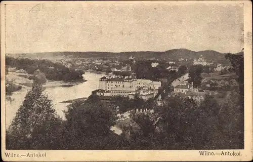 Ak Antakalnis Antokol Vilnius Wilna Litauen, Blick auf den Ort
