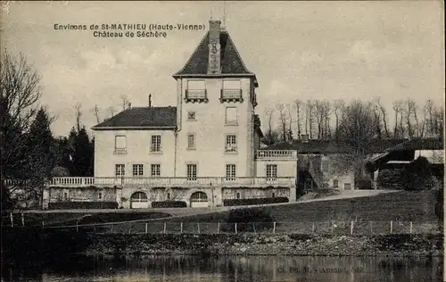 Ak Saint Mathieu Haute Vienne, Château de Sechere