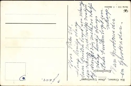 Künstler Ak Cramer, Rie, Kind in der Wiege