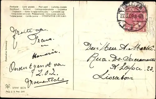 Präge Litho Verschil van meening, Billardtisch