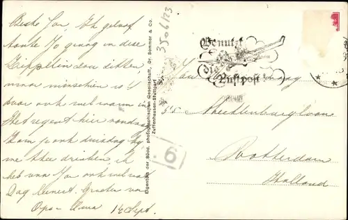 Ak Luftschiff Graf Zeppelin über dem Meer, LZ 127