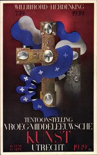 Ak Utrecht, Willibrord Tentoonstelling vroegmiddeleeuwsche Kunst, Ausstellung 1939, Kreuz