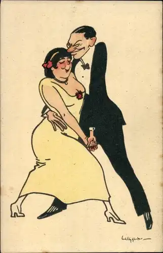 Künstler Ak Sluiter, Jan Willem, Willy, De Shimmy, Tanzpaar