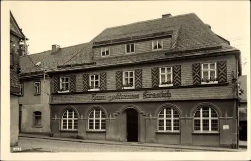 Ak Wurzbach in Thüringen, Gasthaus zum goldenen Kranich