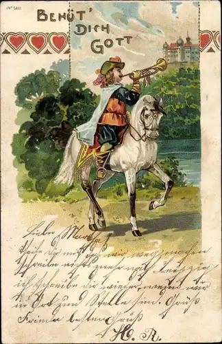 Litho Behüt dich Gott, Trompeter von Säckingen