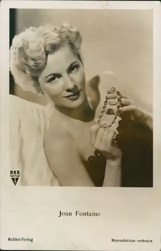 Ak Schauspielerin Joan Fontaine, Portrait
