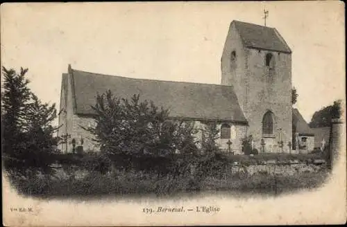 Ak Berneval le Grand Petit Caux Seine Maritime, Kirche