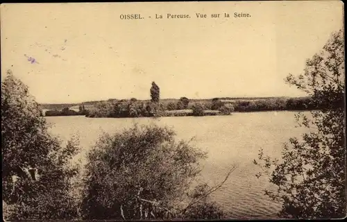 Ak Oissel Seine Maritime, La Pereuse, Seine
