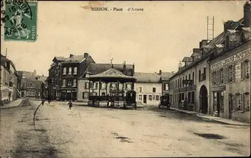 Ak Hirson Aisne, Place d'Armes