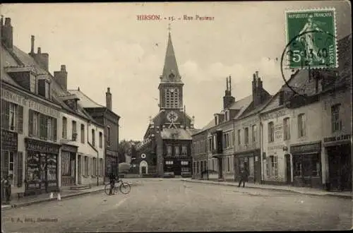 Ak Hirson Aisne, Rue Pasteur