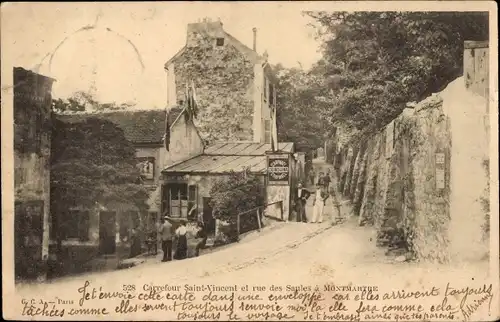 Ak Paris XVIII. Bezirk Buttes-Montmartre, Carrefour Saint Vincent