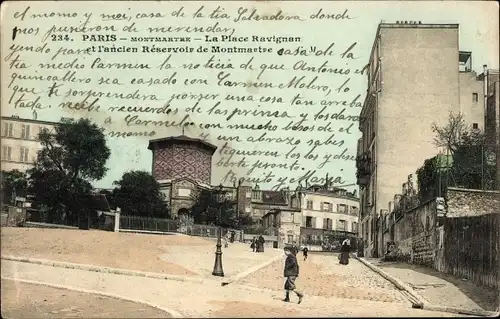 Ak Paris XVIII. Bezirk Buttes-Montmartre, Place Ravignan