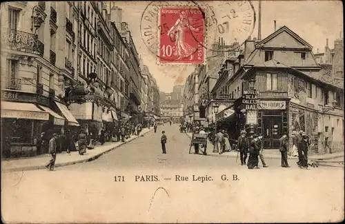 Ak Paris XVIII. Bezirk Buttes-Montmartre, Rue Lepic