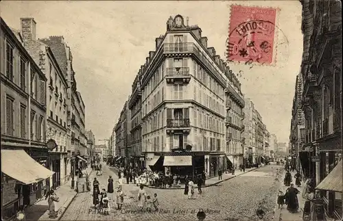 Ak Paris XVIII. Arrondissement Buttes-Montmartre, Kreuzung Rue Letort und Rue Dubesme