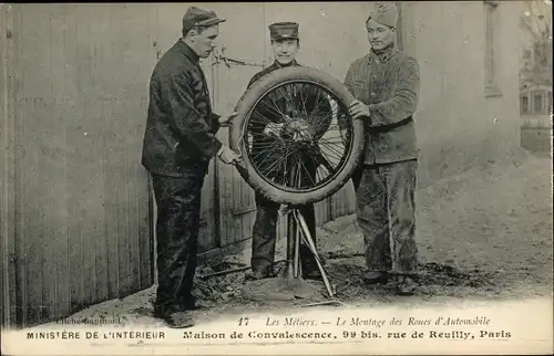 Ak Paris XII, Rue de Reuilly, Genesungsheim, Les Metiers