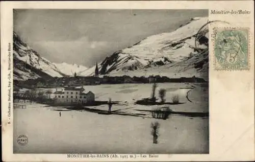 Ak Monetier les Bains Hautes Alpes, Les Bains, Winter
