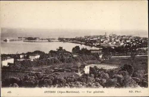 Ak Antibes Alpes Maritimes, Vue generale