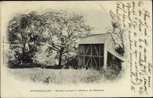 Ak Montmeillant Ardennen, Geburtsort