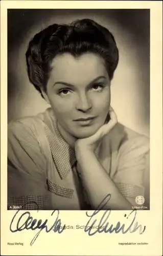 Ak Schauspielerin Magda Schneider, Portrait, Autogramm