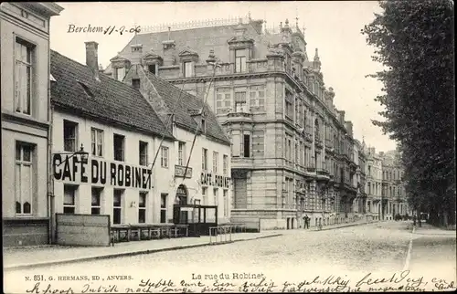 Ak Berchem Flandern Antwerpen, La rue du Robinet