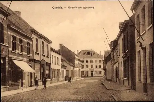 Ak Contich Kontich Flandern Antwerpen, Mechelschesteenweg