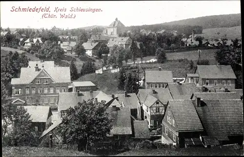 Ak Schmiedefeld im Thüringer Wald, Blick auf die Ortschaft