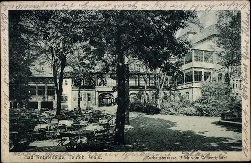 Ak Bad Rothenfelde am Teutoburger Wald, Kurhausterrasse, Blick vom Konzertplatz