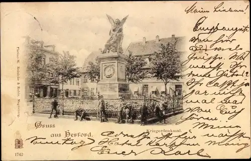Ak Herford in Westfalen, Kriegerdenkmal