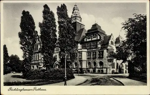 Ak Recklinghausen im Ruhrgebiet, Rathaus