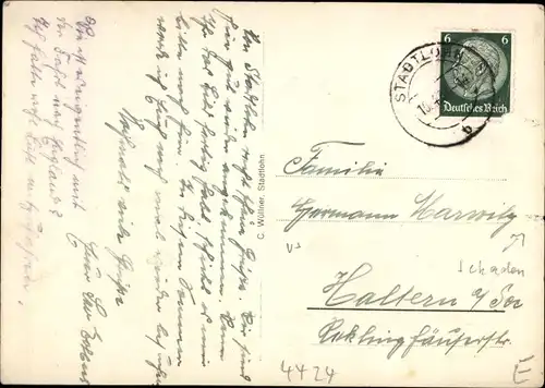 Ak Stadtlohn, Fliegeraufnahme