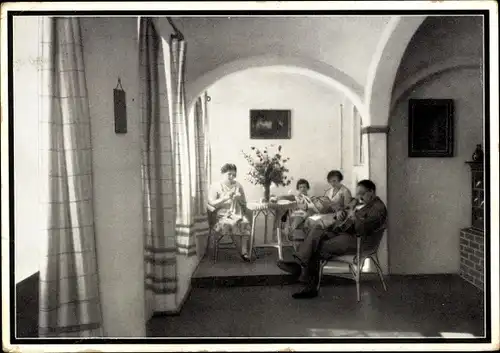 Ak Oberobsang Bayreuth in Oberfranken, Ferienheim Rast, Gesellschaftszimmer