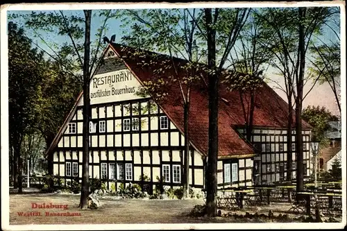 Ak Duisburg im Ruhrgebiet, Restaurant zum Westfälischen Bauernhaus