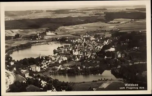 Ak Bad Waldsee in Oberschwaben Württemberg, Flugzeugaufnahme