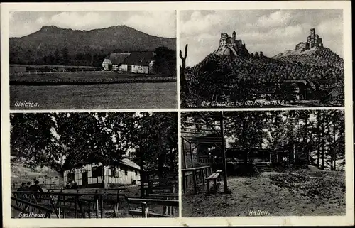 Ak Gleichen Landkreis Göttingen, Burgen, Gasthof, Hallen