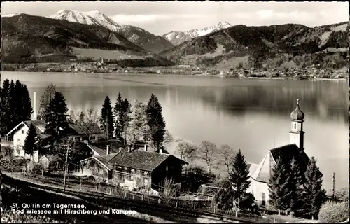 Ak St. Quirin Gmund am Tegernsee Oberbayern, Hirschberg, Kampen, Bad Wiessee