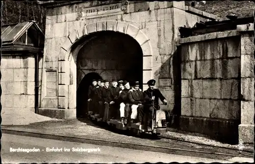 Ak Berchtesgaden in Oberbayern, Salzbergwerk, Einfahrt