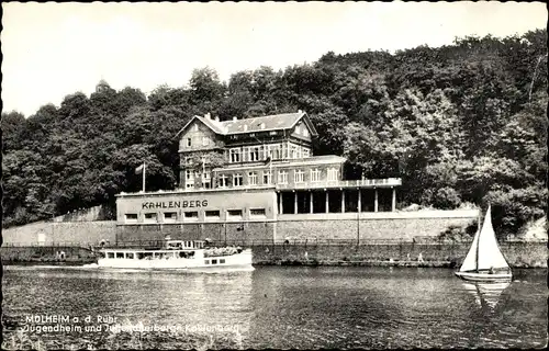 Ak Mülheim an der Ruhr, Jugendheim, Jugendherberge Kahlenberg, Segelboot
