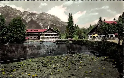 Ak Garmisch Partenkirchen in Oberbayern, Rießersee, Kramer