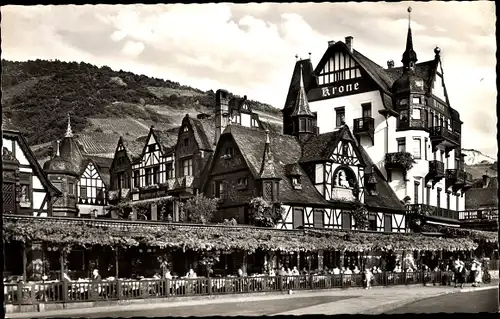 Ak Assmannshausen Rüdesheim am Rhein, Gasthaus Krone
