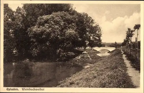 Ak Opladen Leverkusen im Rheinland, Wiembachweiher