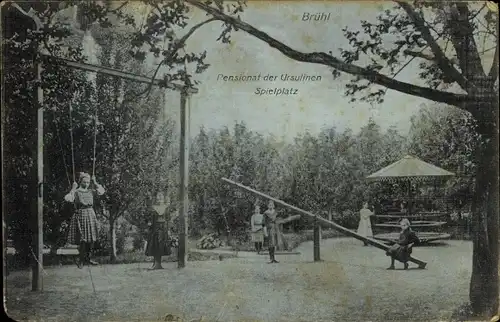 Ak Brühl in Westfalen, Pensionat der Ursulinen, Spielplatz