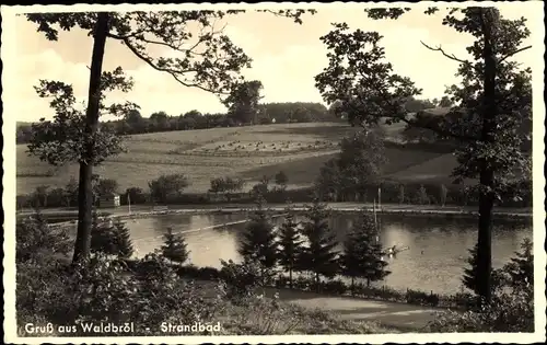Ak Waldbröl im Oberbergischen Land, Strandbad