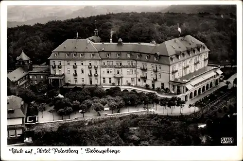 Ak Königswinter am Rhein, Hotel Petersberg, Siebengebirge, Luftbild