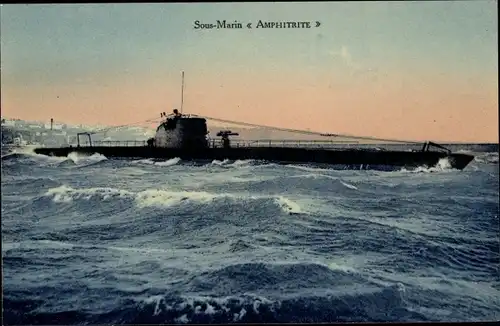 Ak Französisches U Boot, Amphitrite