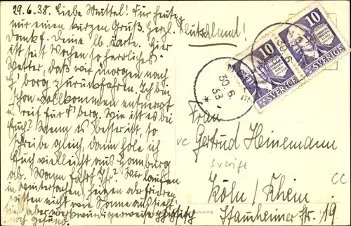 Ak Mölle Schweden, Strandidyll, Häuser