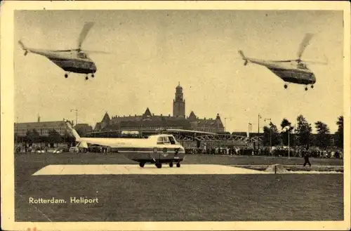 Ak Rotterdam Südholland Niederlande, Heliport