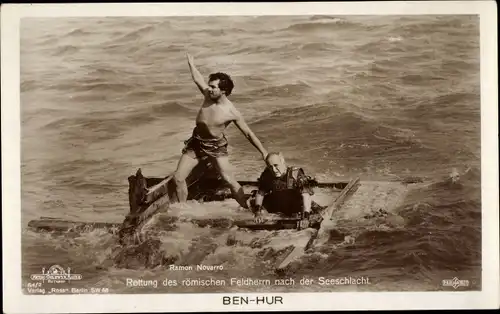 Ak Schauspieler Ramon Novarro, Filmszene aus Ben Hur