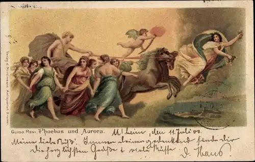 Künstler Litho Reni, Guido, Phoebus und Aurora