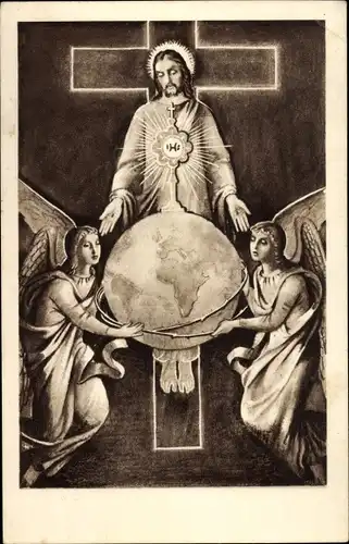 Ak Budapest Ungarn, XXXIV Eucharistischer Kongress, Jesus, Engel