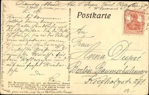 Scherenschnitt Künstler Ak Diefenbach, Göttliche Jugend II Bl. 27, Kind mit Triangel